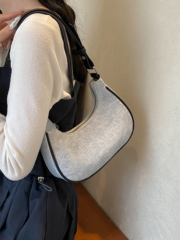 Γυναικεία PU denim crossbody τσάντα, μικρού μεγέθους, καλοκαίρι 2024, καθημερινή casual τσάντα με φερμουάρ