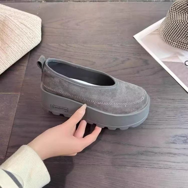 2026 άνοιξη μόδας γυναικείοι slip-on loafers, ελαφριά και άνετα, με παχιά σόλα