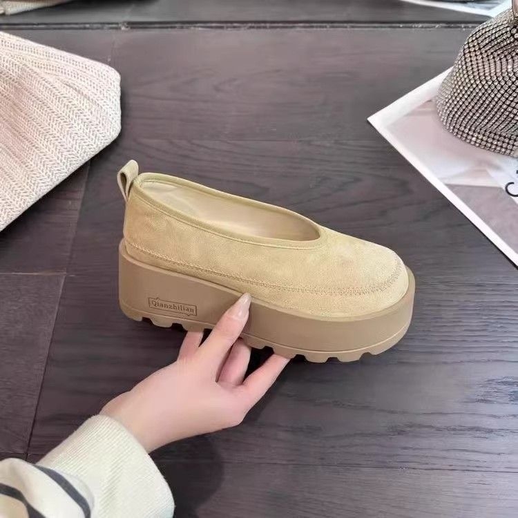 2026 άνοιξη μόδας γυναικείοι slip-on loafers, ελαφριά και άνετα, με παχιά σόλα