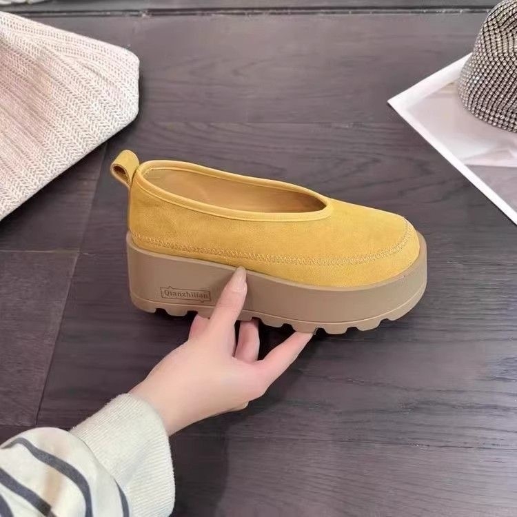 2026 άνοιξη μόδας γυναικείοι slip-on loafers, ελαφριά και άνετα, με παχιά σόλα