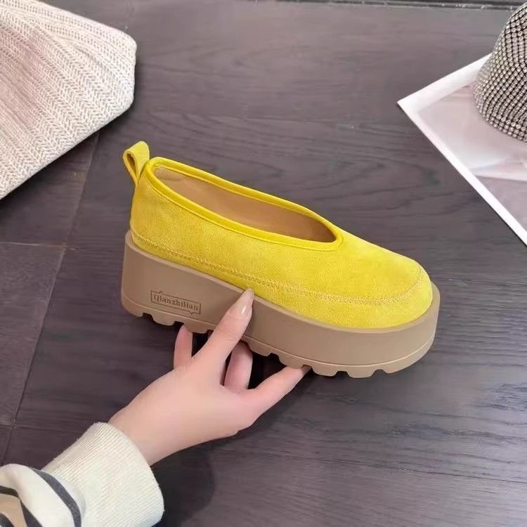 2026 άνοιξη μόδας γυναικείοι slip-on loafers, ελαφριά και άνετα, με παχιά σόλα
