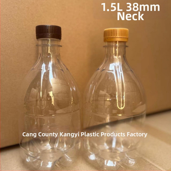 PET pivné fľaše kalibru 38 s objemom 1 l, 1,5 l a 2,5 l so zosilnenými stenami