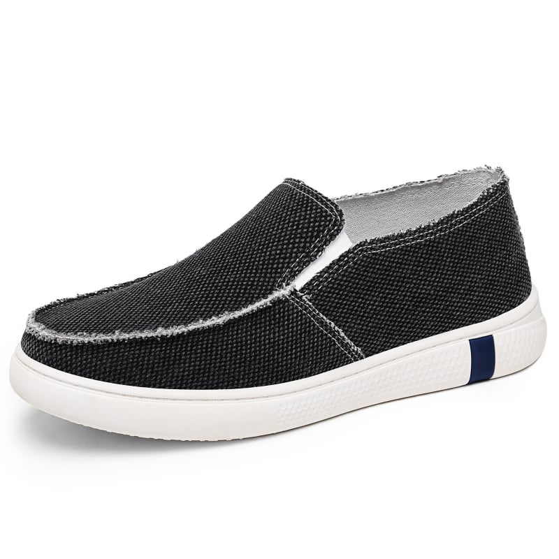 Férfi vászoncipő slip-on, könnyű, puha talpú, kényelmes casual cipő tavasz-nyár