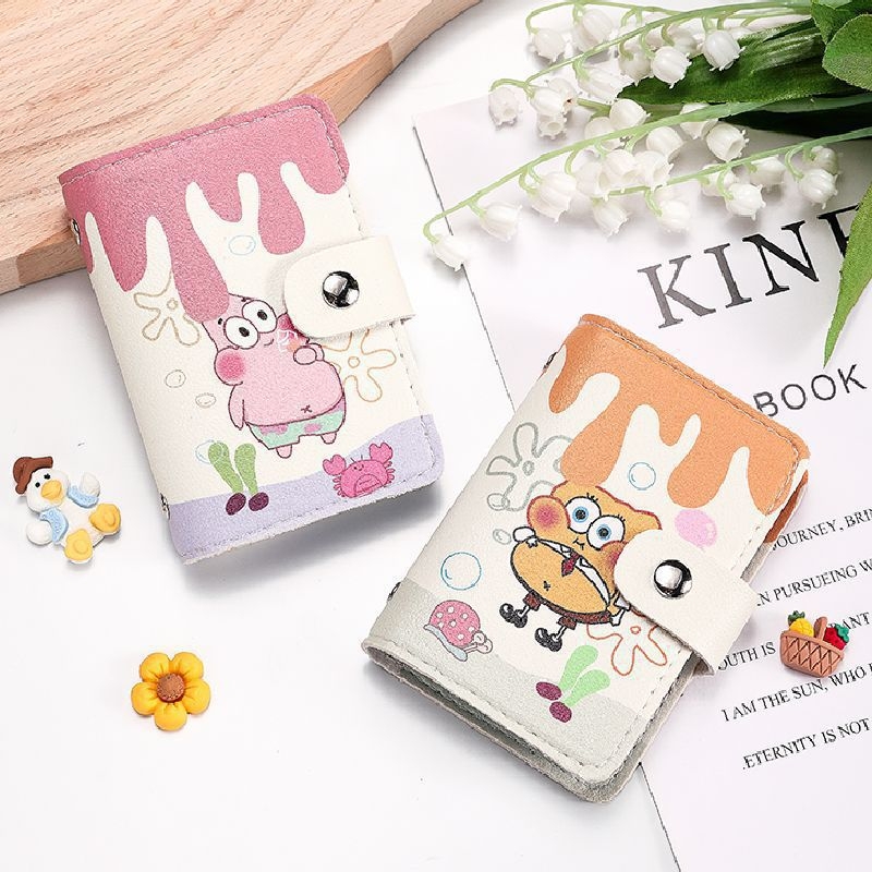 Θήκη καρτών SpongeBob με πολλαπλές θέσεις, μεγάλη χωρητικότητα, πορτοφόλι όλα-σε-ένα