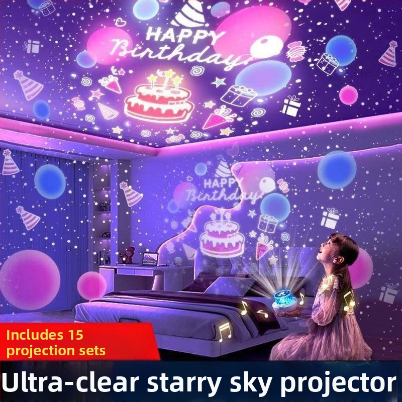 Projektor hviezdnej oblohy Galaxy – zasnený darček k narodeninám, stropné nočné svetlo do spálne