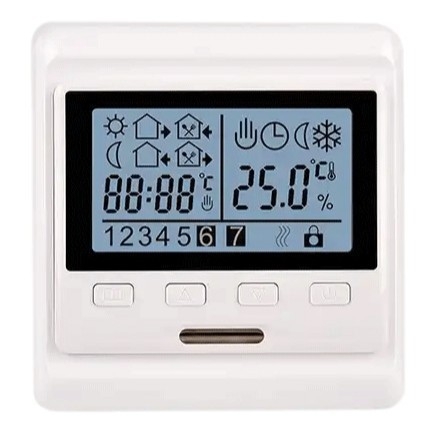 E53 Ασύρματος θερμοστάτης για δάπεδο θέρμανσης, τοίχο-μονταζόμενος πίνακας λέβητα, φωνητικός έλεγχος, ρυθμιζόμενη θερμοκρασία