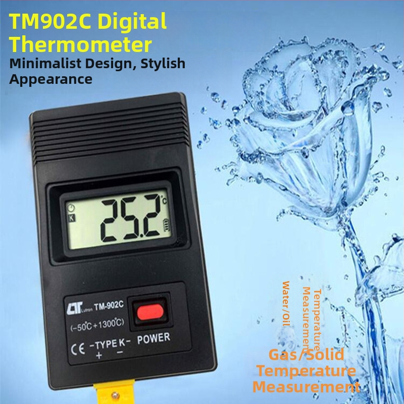 TM-902C Rýchly teplomer s termočlánkom, prenosný elektronický teplomer so zabudovaným drôtom, -50 až 1300 °C