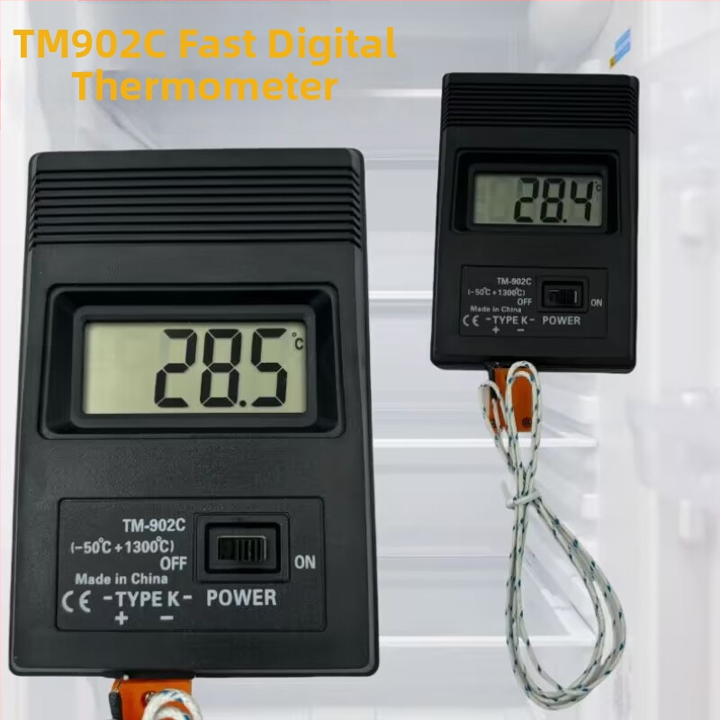 TM-902C Rýchly teplomer s termočlánkom, prenosný elektronický teplomer so zabudovaným drôtom, -50 až 1300 °C