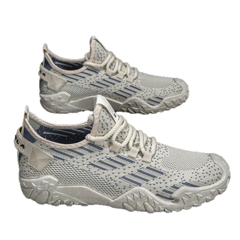Férfi nyári légáteresztő Fly-Knit hálószövésű sneaker, mindennapi sportcipő, csúszásmentes