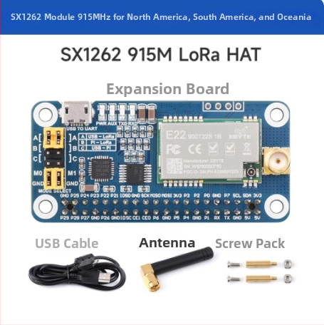 Bezdrôtový komunikačný modul LoRa pre Raspberry Pi SX1262/SX1268, pásma 433/470/868/915 MHz