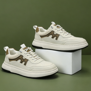 Ανδρικά λευκά sneakers με διχτυωτή επάνω επιφάνεια, αναπνεύσιμα αθλητικά casual, slip-on με φαρδιά σόλα