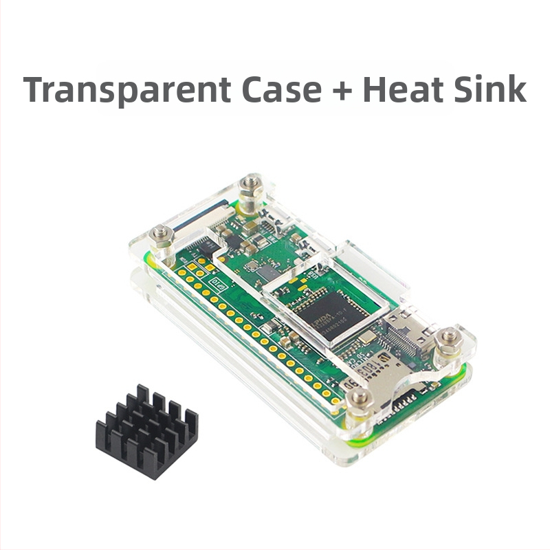 Akrylové puzdro pre Raspberry Pi Zero W/WH s chladičom, trojfarebné