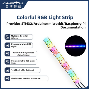 Programovateľný plnofarebný RGB LED pás s modulárnymi kaskádami, trojfarebný flexibilný FPC, pre Raspberry Pi a STM32