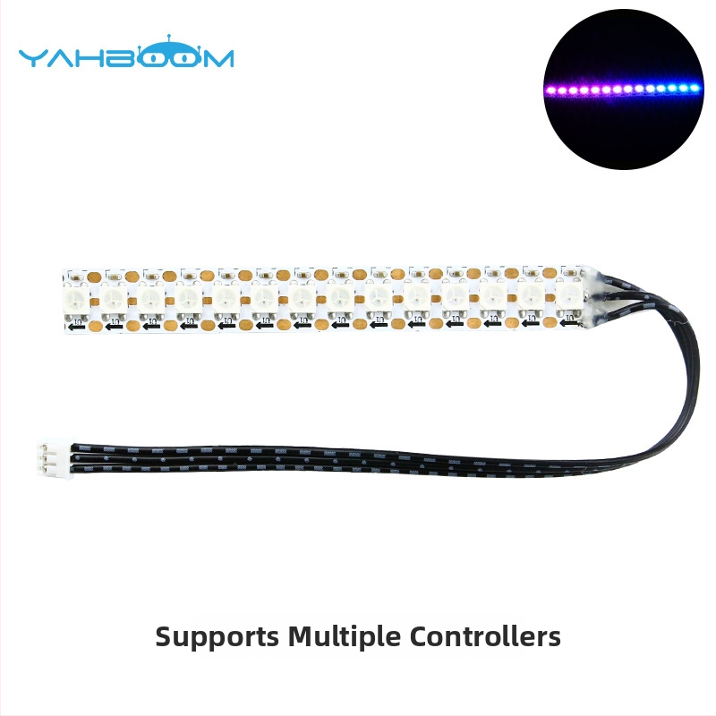 Programovateľný plnofarebný RGB LED pás s modulárnymi kaskádami, trojfarebný flexibilný FPC, pre Raspberry Pi a STM32