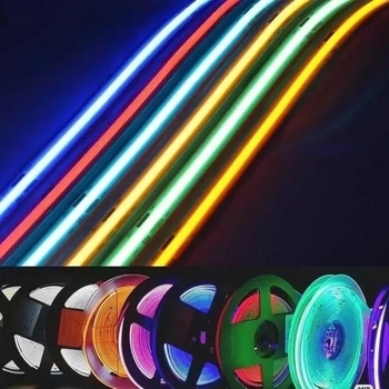 COB LED λωρίδα, 12V χαμηλή τάση, υψηλό CRI, αυτοκόλλητη, υπερ-λεπτός αλουμινένιος αγωγός, ευέλικτη γραμμική φωτιστική λωρίδα
