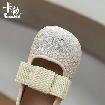 Pantofi din piele pentru fete, stil coreean cu funda, slip-on, pantofi pentru copii