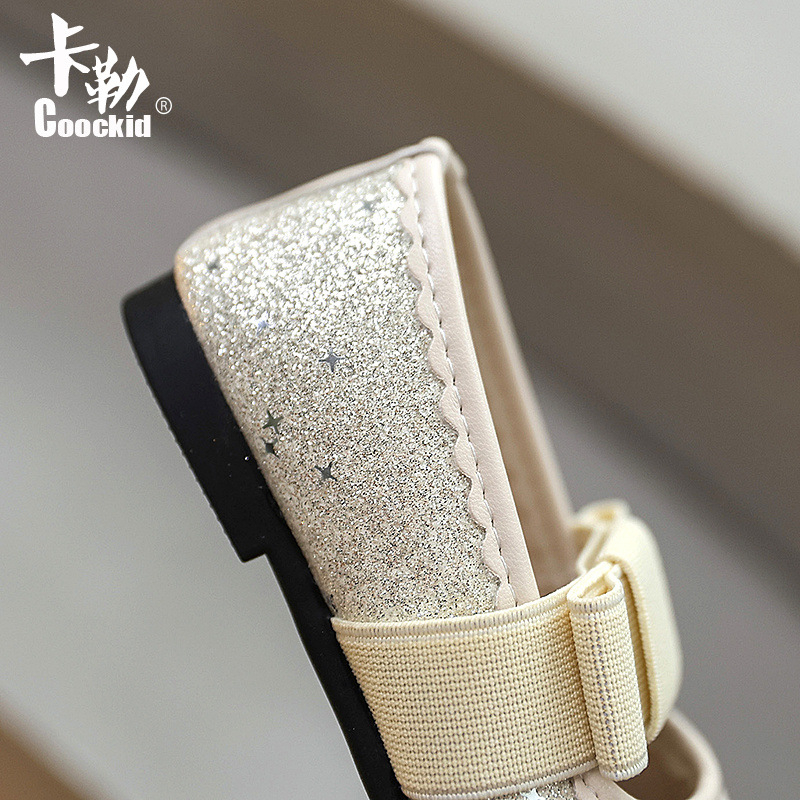 Pantofi din piele pentru fete, stil coreean cu funda, slip-on, pantofi pentru copii