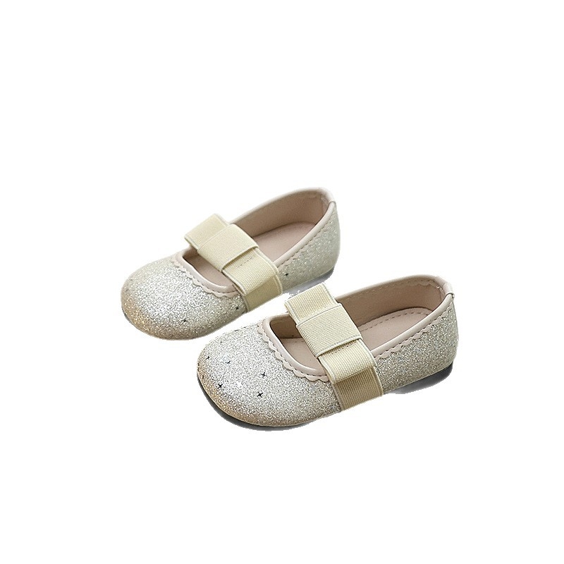 Pantofi din piele pentru fete, stil coreean cu funda, slip-on, pantofi pentru copii