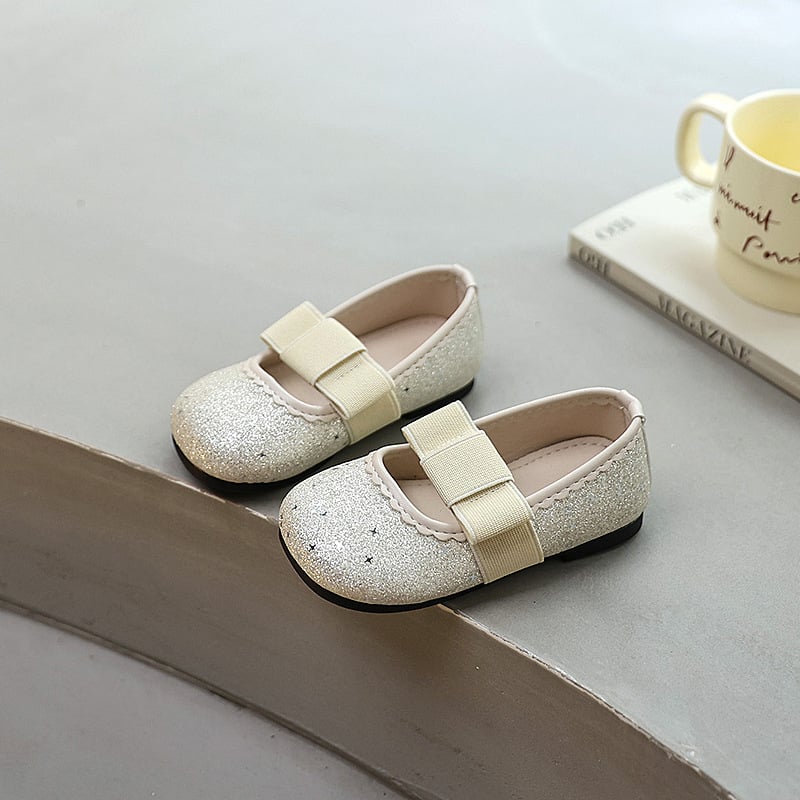 Pantofi din piele pentru fete, stil coreean cu funda, slip-on, pantofi pentru copii