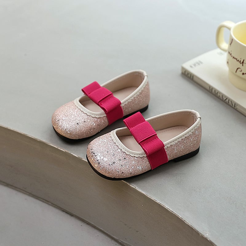 Pantofi din piele pentru fete, stil coreean cu funda, slip-on, pantofi pentru copii