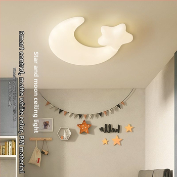 Stropná lampa v krémovom štýle pre deti, lampa s oblakmi, hviezdami a mesiacom, moderné minimalistické svietidlo do izby, lampa na štúdium