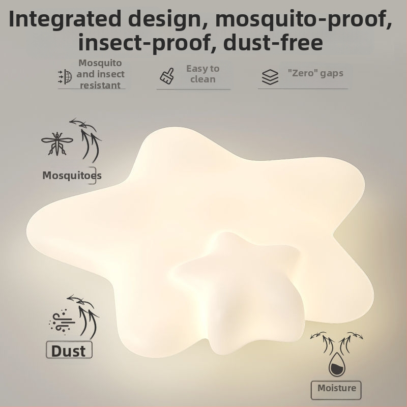Stropná lampa v krémovom štýle pre deti, lampa s oblakmi, hviezdami a mesiacom, moderné minimalistické svietidlo do izby, lampa na štúdium
