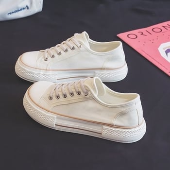 Fűző nélküli vászoncipő nőknek, nyárra, sokoldalú kényelmes casual sneakers diákoknak