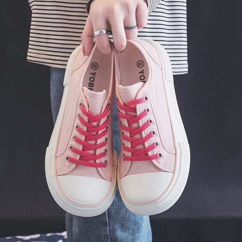Fűző nélküli vászoncipő nőknek, nyárra, sokoldalú kényelmes casual sneakers diákoknak
