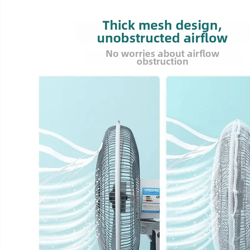 Čiernobiely elastický kryt ventilátora, ktorý zabraňuje privretiu rúk, detský ochranný kryt proti prachu pre podlahové ventilátory