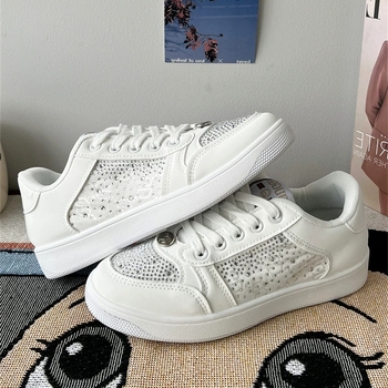 Dexun καμβά sneakers με κρύσταλλα, αναπνεύσιμα, για άνοιξη-καλοκαίρι, unisex, στυλ Χονγκ Κονγκ, 2025 νέα μόδα