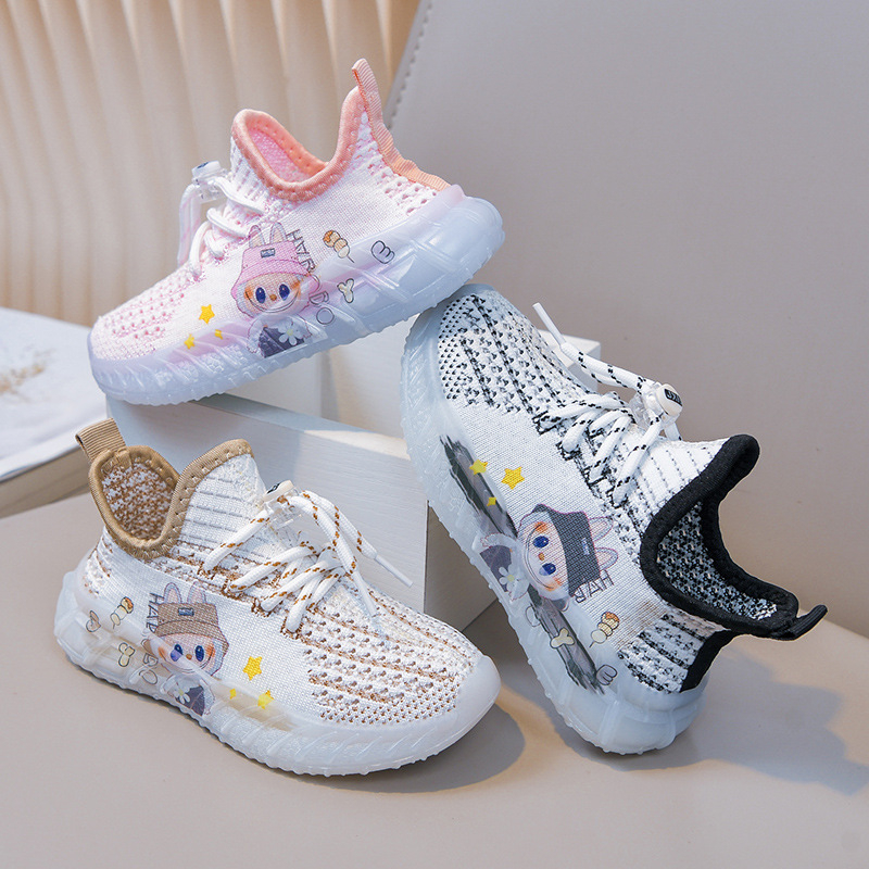 Μοντέλο 2026 για κοριτσάκια — cartoon sneakers, casual mesh παπούτσια για άνοιξη, στυλ πριγκίπισσας