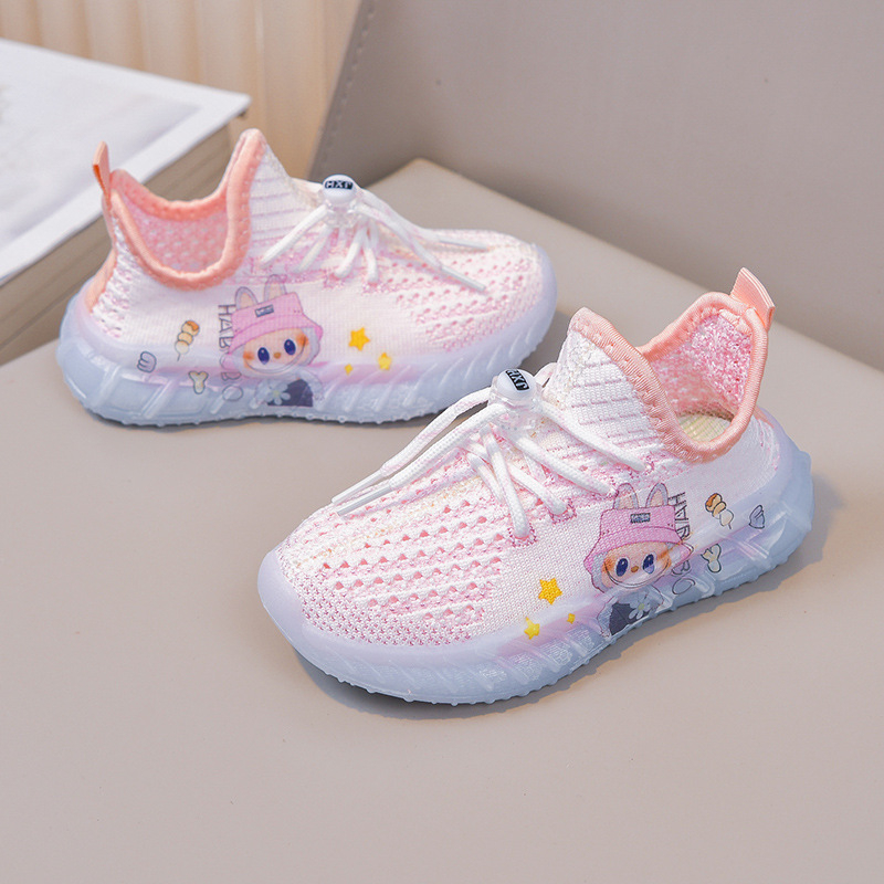 Μοντέλο 2026 για κοριτσάκια — cartoon sneakers, casual mesh παπούτσια για άνοιξη, στυλ πριγκίπισσας