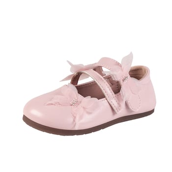 Pantofi de prințesă pentru copii, funda, închidere Velcro, partea superioară PU, talpă moale, talpă din cauciuc, pantofi casual de zi