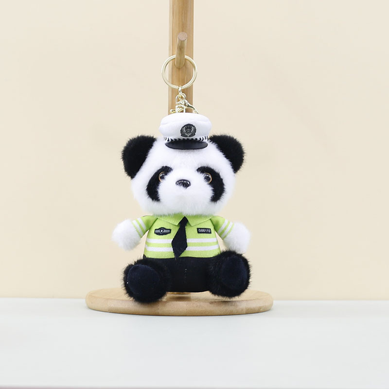 Λούτρινο κρεμαστό Panda Τροχαίας για Τσάντες