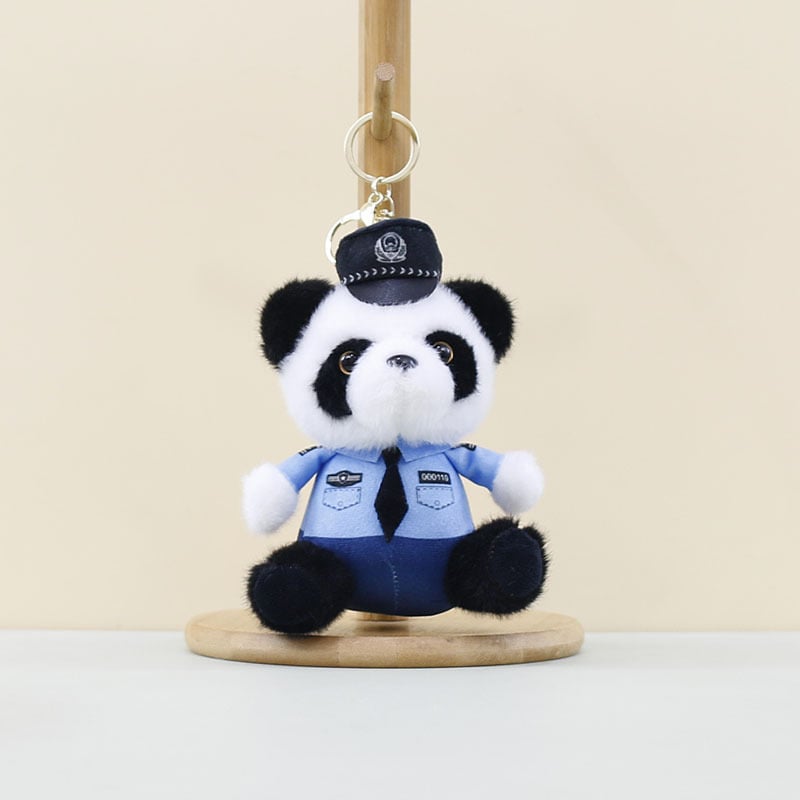 Λούτρινο κρεμαστό Panda Τροχαίας για Τσάντες