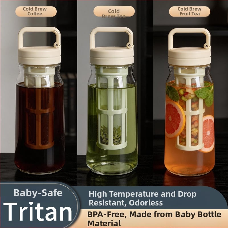Tritan Cold Brew Cup and Pot, varič ovocného čaju, cestovná fľaša na vodu, oddeľovací pohár na čaj a vodu, potravinársky