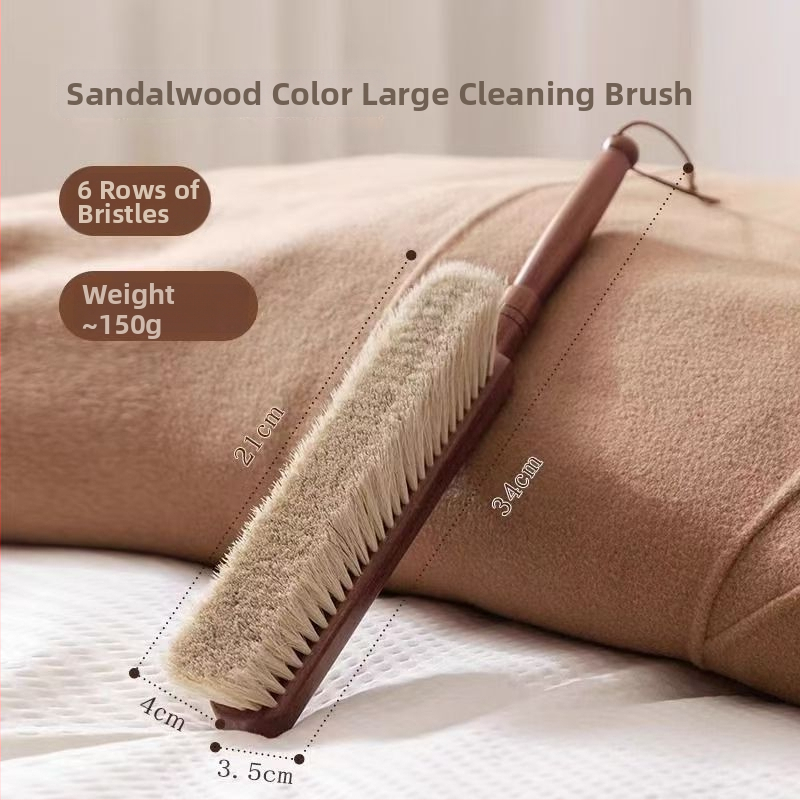 Antistatická kefa na posteľ z konského vlásia s mäkkými štetinami na odstraňovanie prachu