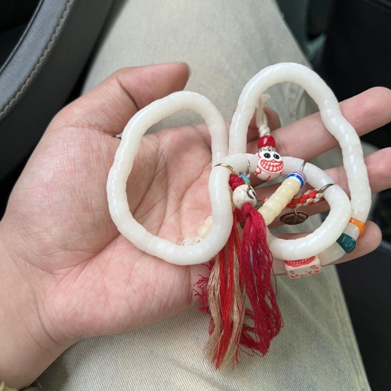 Στοιχείο DIY κοσμήματος με χάντρες Bodhi, Bodhi με αστέρια και φεγγάρι, μοτίβο κέρατο ελαφιού — βασιλιάς της χαράς, χαμογελαστός κλόουν, μενταγιόν κεφαλής Βούδα τριών συνδέσεων, διαγώνιος συνδετήρας από χάντρες