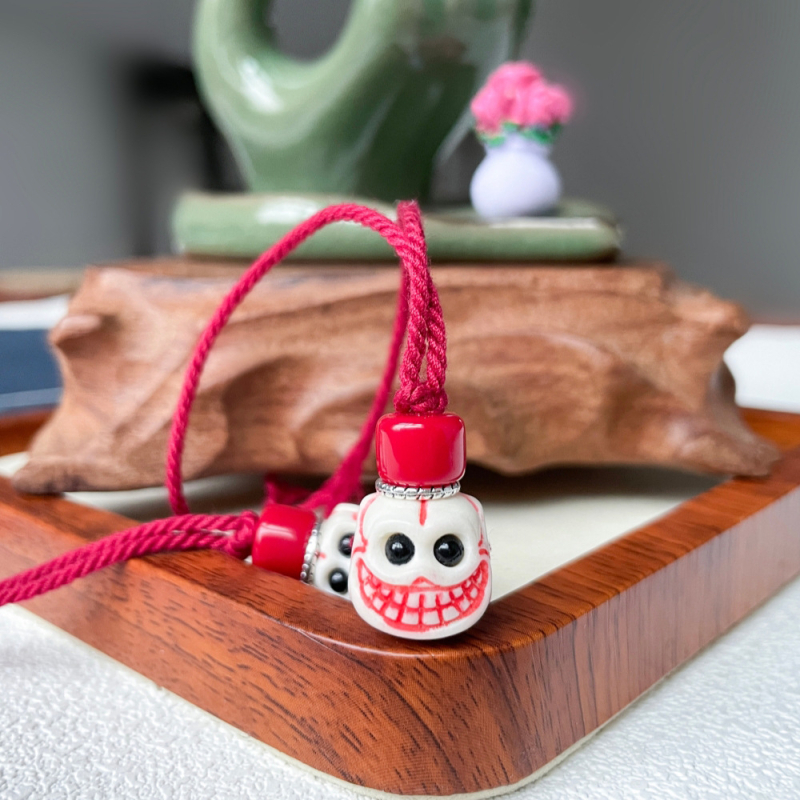 Στοιχείο DIY κοσμήματος με χάντρες Bodhi, Bodhi με αστέρια και φεγγάρι, μοτίβο κέρατο ελαφιού — βασιλιάς της χαράς, χαμογελαστός κλόουν, μενταγιόν κεφαλής Βούδα τριών συνδέσεων, διαγώνιος συνδετήρας από χάντρες