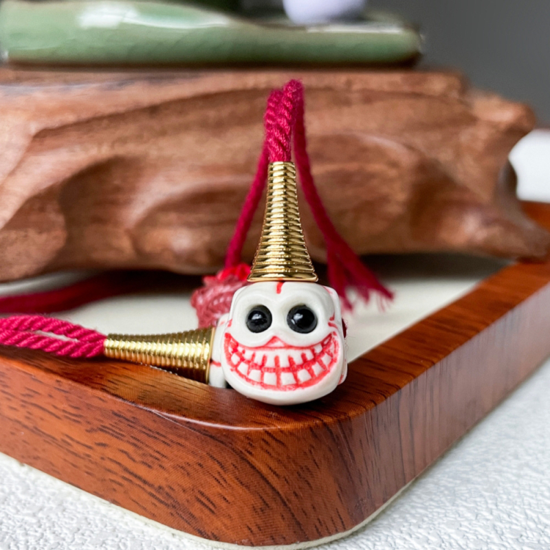 Στοιχείο DIY κοσμήματος με χάντρες Bodhi, Bodhi με αστέρια και φεγγάρι, μοτίβο κέρατο ελαφιού — βασιλιάς της χαράς, χαμογελαστός κλόουν, μενταγιόν κεφαλής Βούδα τριών συνδέσεων, διαγώνιος συνδετήρας από χάντρες