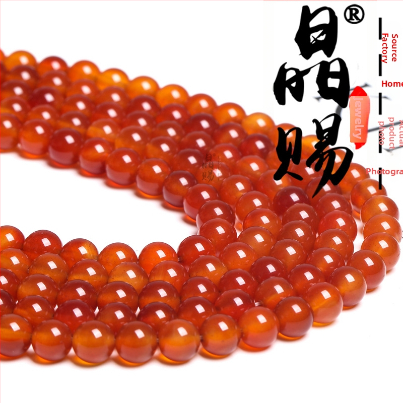 Voľné korálky z prírodného oranžovo-červeného achátu triedy 6A, dračí vzor, 10 mm, krištáľové komponenty svojpomocne, okrúhle chalcedónové korálky
