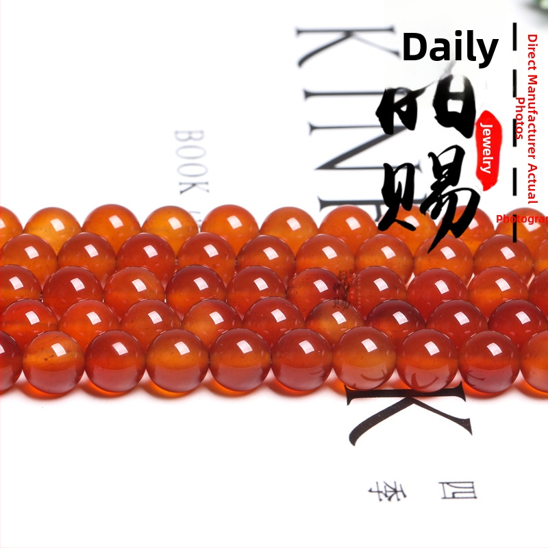 Voľné korálky z prírodného oranžovo-červeného achátu triedy 6A, dračí vzor, 10 mm, krištáľové komponenty svojpomocne, okrúhle chalcedónové korálky