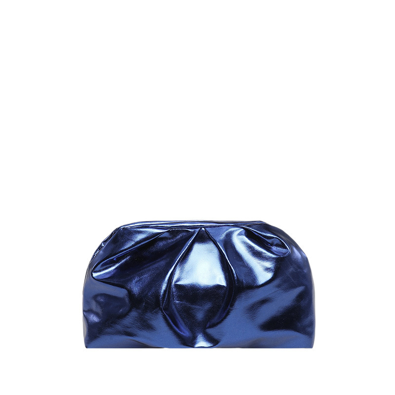 Γυναικεία βραδινή clutch με σχέδιο νέφους και πιέτες, PU δέρμα, μεσαίου μεγέθους