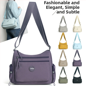 Dámska taška na knedle – jednoduchá, moderná crossbody taška cez rameno z vodeodolného nylonu