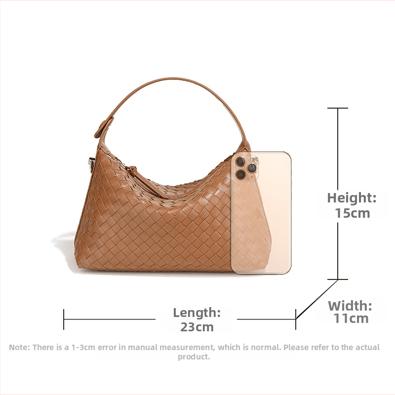 2026 Prešívaná taška na knedle z pravej kože a hovädzej kože, tkaná textúra, malá crossbody/kabelka pre ženy