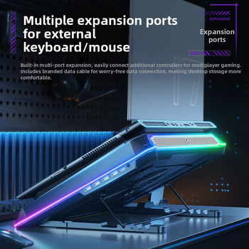 A8 nosač za hlađenje laptopa s RGB osvjetljenjem, tihim hlađenjem
