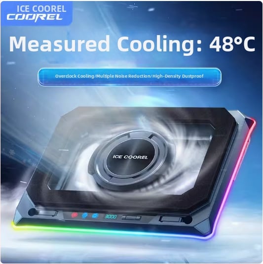A8 nosač za hlađenje laptopa s RGB osvjetljenjem, tihim hlađenjem