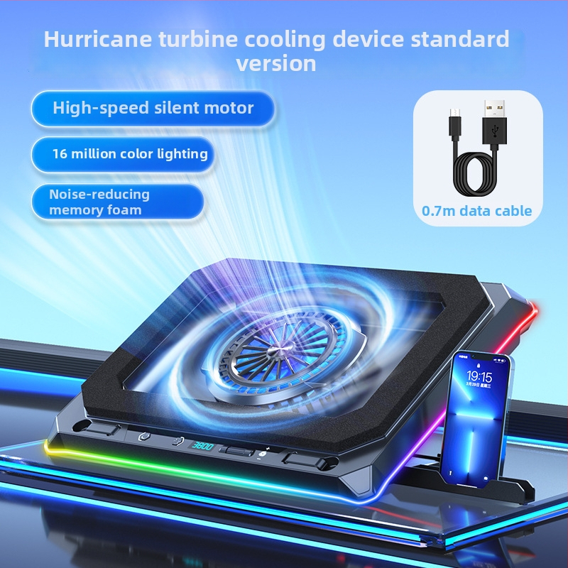 A8 nosač za hlađenje laptopa s RGB osvjetljenjem, tihim hlađenjem