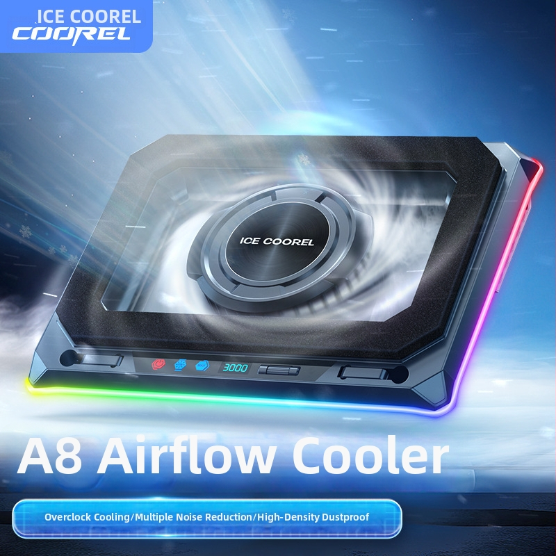 A8 nosač za hlađenje laptopa s RGB osvjetljenjem, tihim hlađenjem