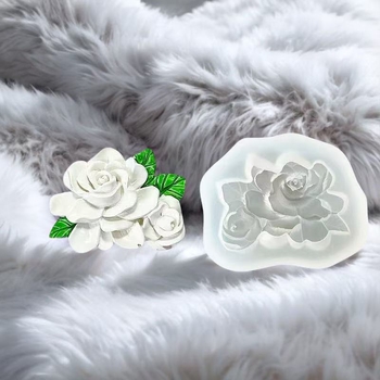 Szilikon tortadíszítő forma lótusz- és gardenia virágokkal; fondant, csokoládé és sütés számára; formák szappanhoz és gipszhez